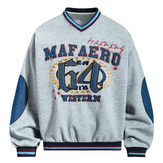 MAFAERO 64 Retro V-Neck Sweatshirt