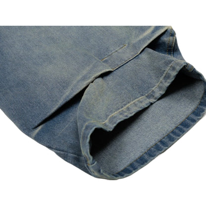 Faded Wide-Leg Baggy Jeans