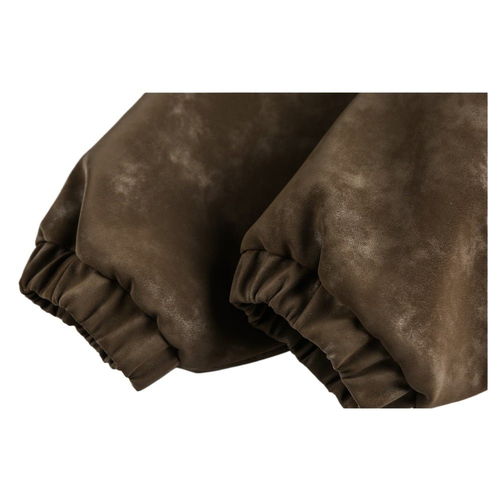 Ethnic Tribal Print Sherpa Collar Suede Jacket - Thrashink