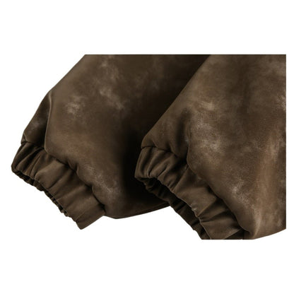 Ethnic Tribal Print Sherpa Collar Suede Jacket - Thrashink