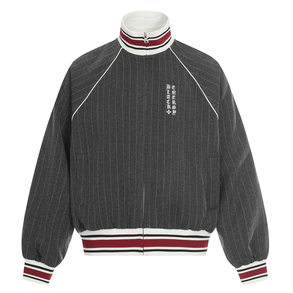 Retro Pinstripe Track Jacket