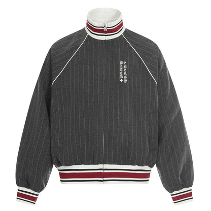 Retro Pinstripe Track Jacket