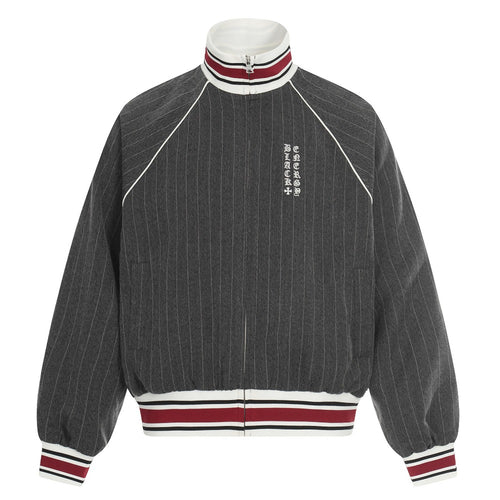 Retro Pinstripe Track Jacket