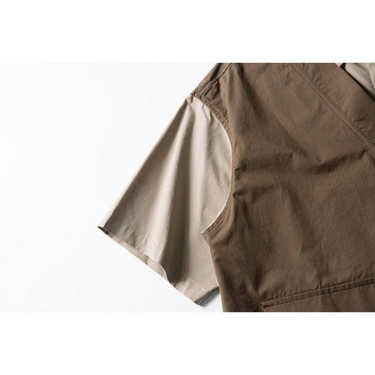 Fake Two - piece Cargo Short Sleeve Shirt - Thrashink