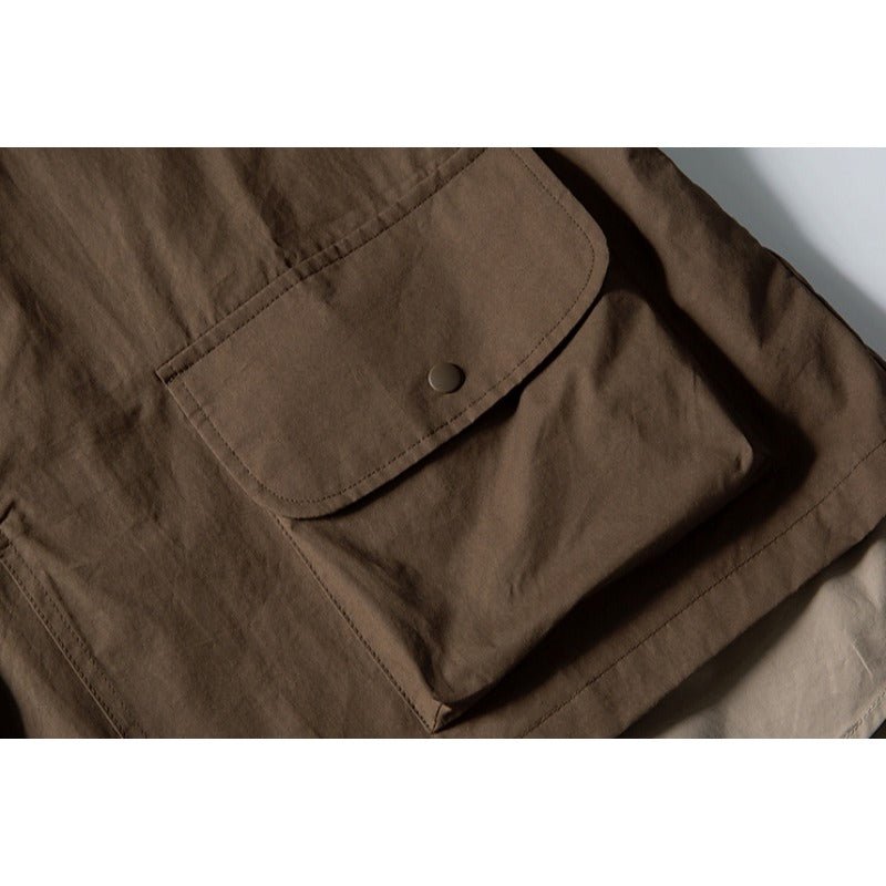 Fake Two - piece Cargo Short Sleeve Shirt - Thrashink