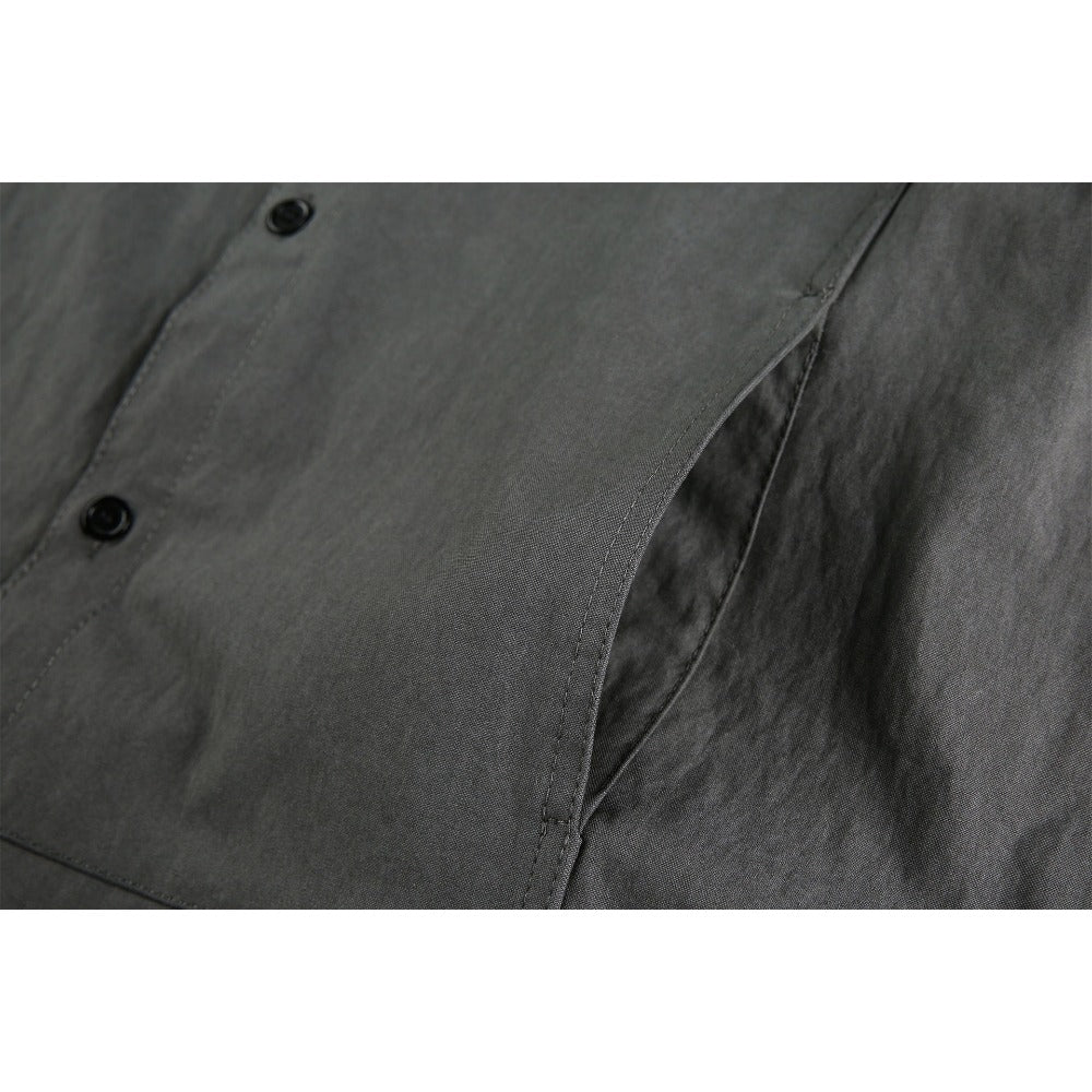 Fake Two - piece Denim Patchwork Shirt - Thrashink