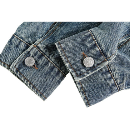 Fake Two - piece Denim Patchwork Shirt - Thrashink