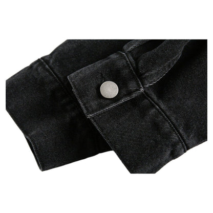 Fake Two - piece Vintage Washed Denim Jacket - Thrashink