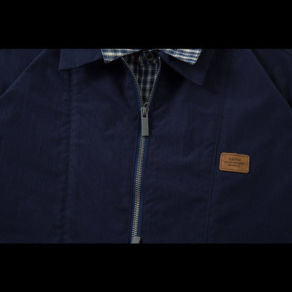 Fake Two Piece Zipper Short Sleeve Shirt - Thrashink