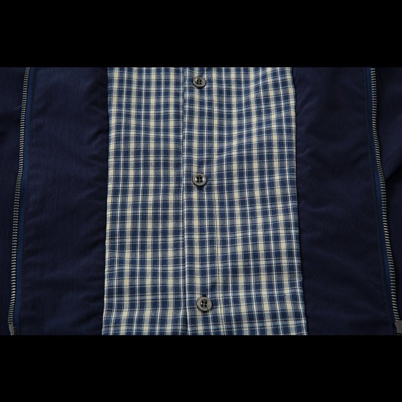 Fake Two Piece Zipper Short Sleeve Shirt - Thrashink