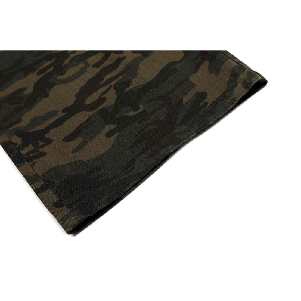 Faux Fur Accented Camouflage Cargo Pants - Thrashink