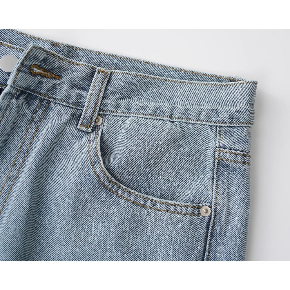 Flame Patchwork Hem Frayed Jeans - Thrashink