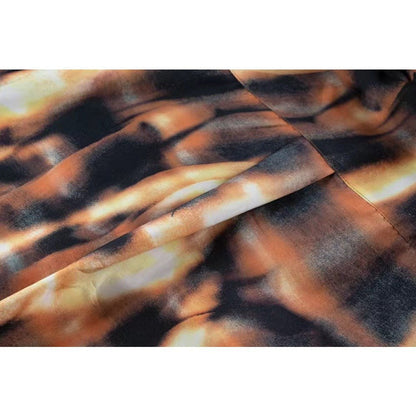 Flame Printed Checkered Shirt - Thrashink