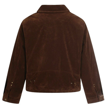 Flocked Rivet Short White Duck Down Jacket - Thrashink