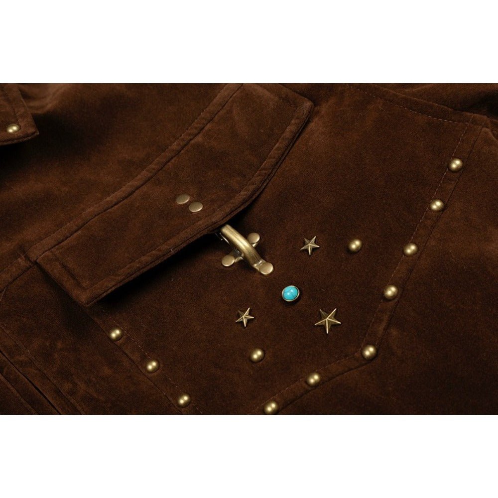 Flocked Rivet Short White Duck Down Jacket - Thrashink