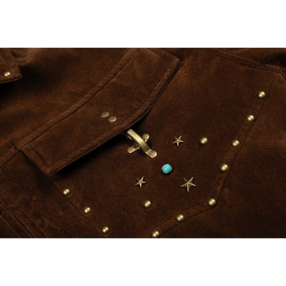 Flocked Rivet Short White Duck Down Jacket - Thrashink