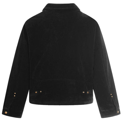 Flocked Rivet Short White Duck Down Jacket - Thrashink