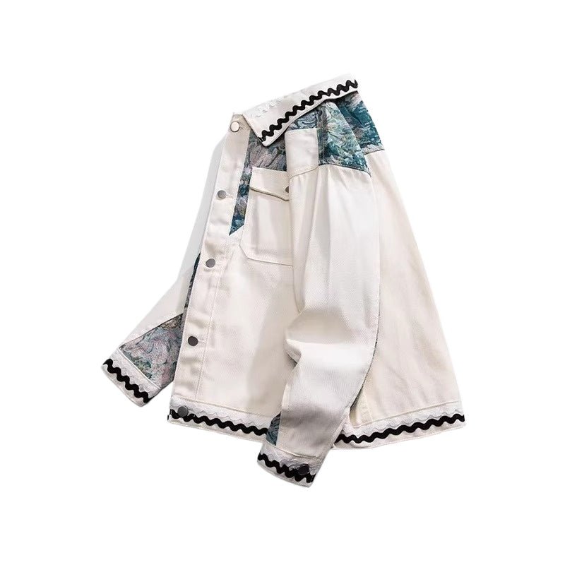 Flower Patchwork Cargo Jacket - Thrashink