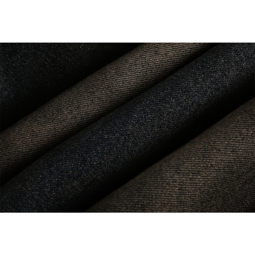 Fur - Lined Quilted Denim Jacket - Thrashink