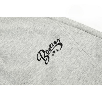 Furry Accent Belted Wide - Leg Sweat Pants - Thrashink