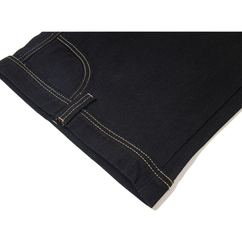 Gem - Pearl Chain & Poker Denim Capri Pants - Thrashink