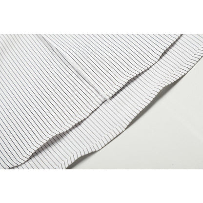 Geometric Contrast Patchwork Striped Shirt - Thrashink