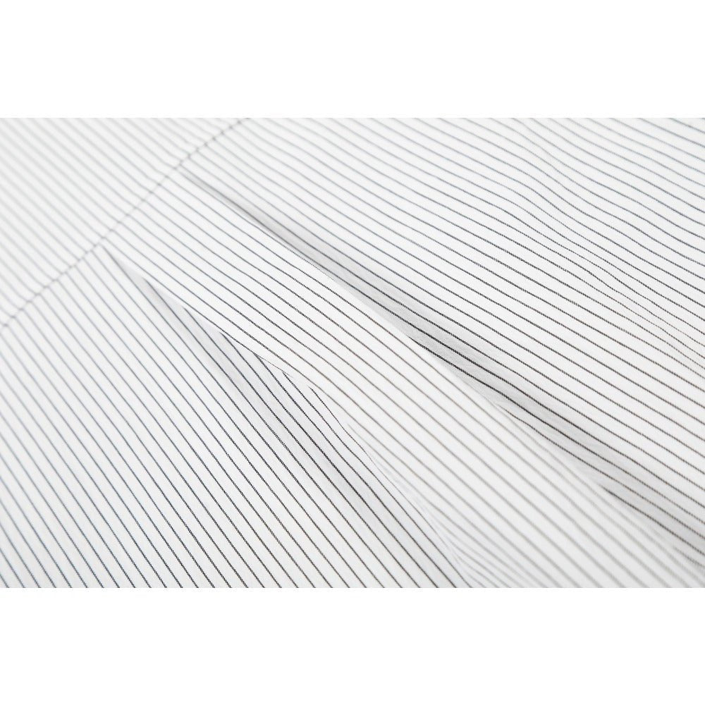 Geometric Contrast Patchwork Striped Shirt - Thrashink