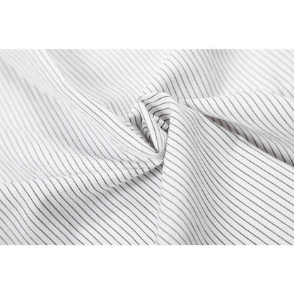 Geometric Contrast Patchwork Striped Shirt - Thrashink