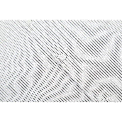 Geometric Contrast Patchwork Striped Shirt - Thrashink