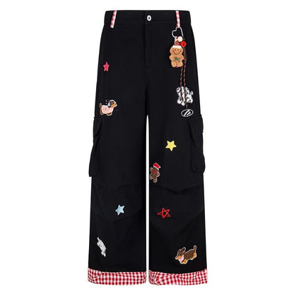 Gingerbread Man and Puppy Cargo Pants - Thrashink