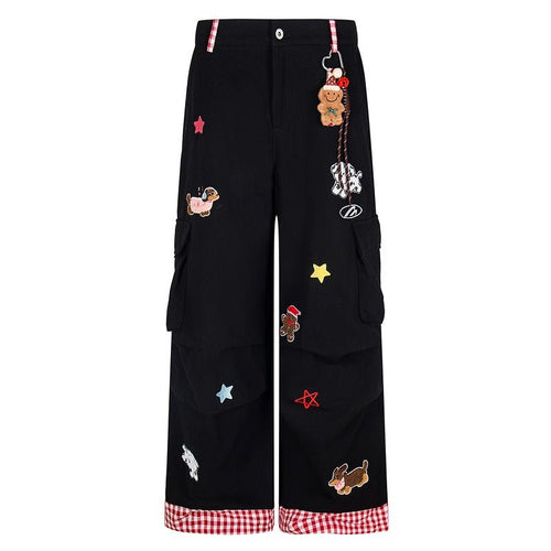 Gingerbread Man and Puppy Cargo Pants - Thrashink