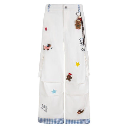 Gingerbread Man and Puppy Cargo Pants - Thrashink