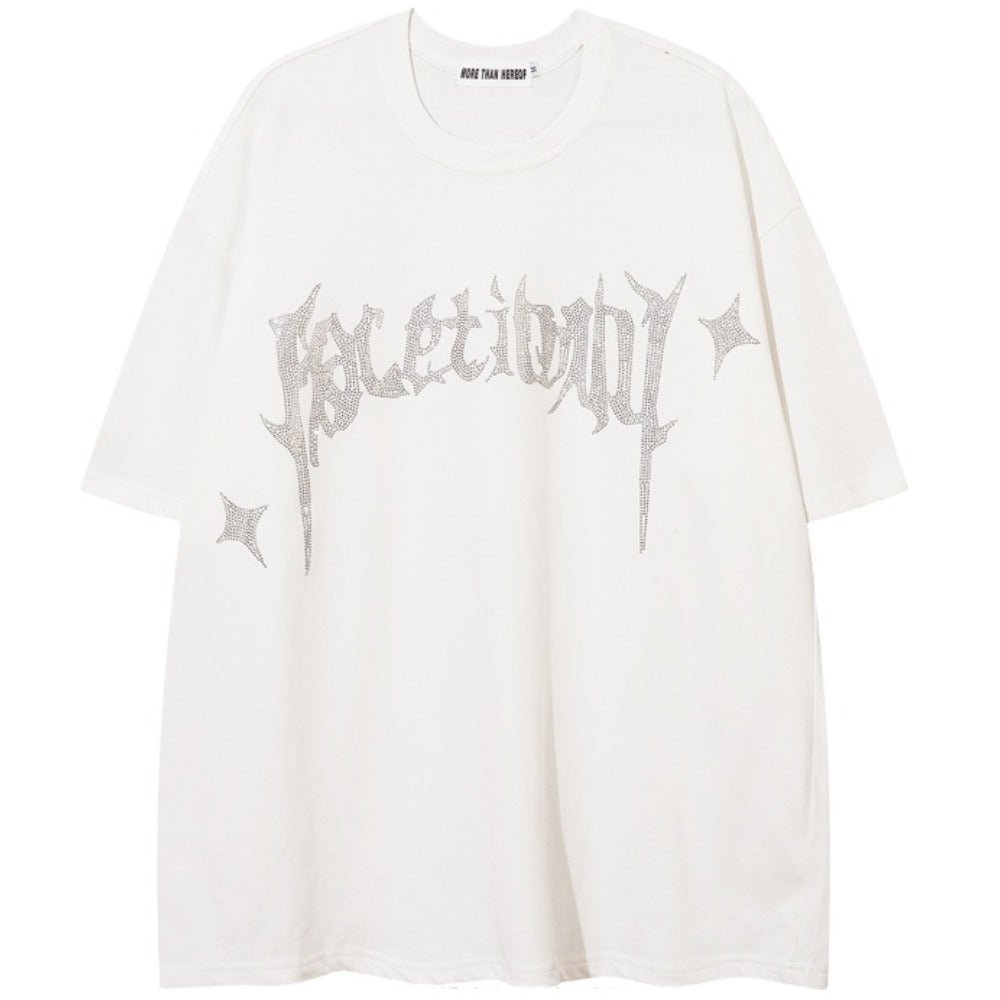 Glisten Star Rhinestone T-Shirt - Thrashink