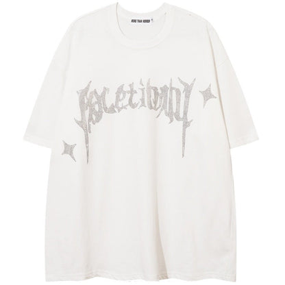 Glisten Star Rhinestone T-Shirt - Thrashink