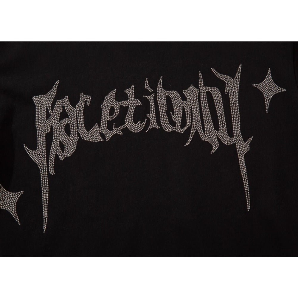 Glisten Star Rhinestone T-Shirt - Thrashink