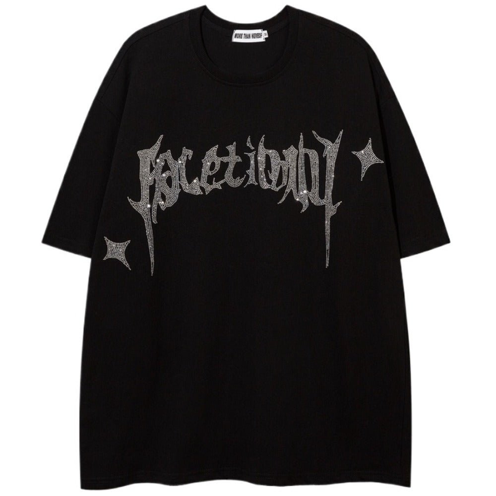 Glisten Star Rhinestone T-Shirt - Thrashink