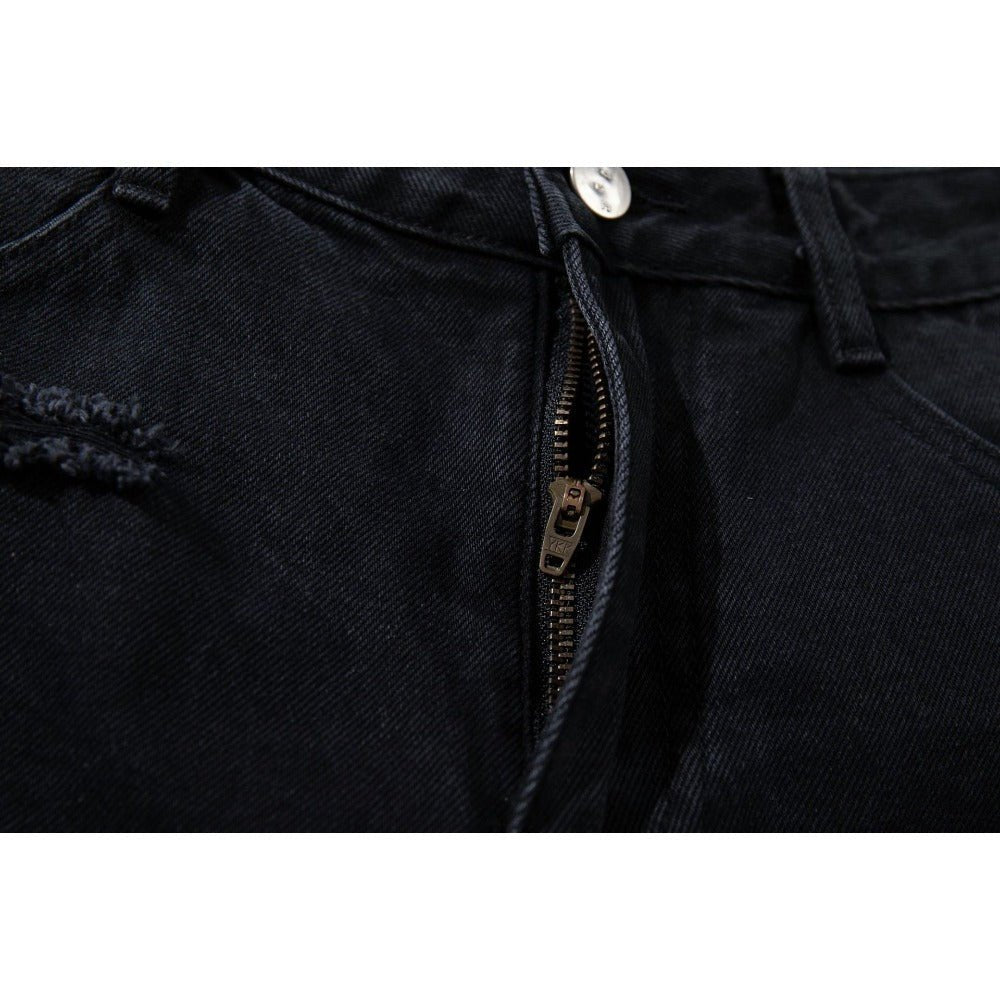 Goth - Punk Shredded Flare Jeans - Thrashink