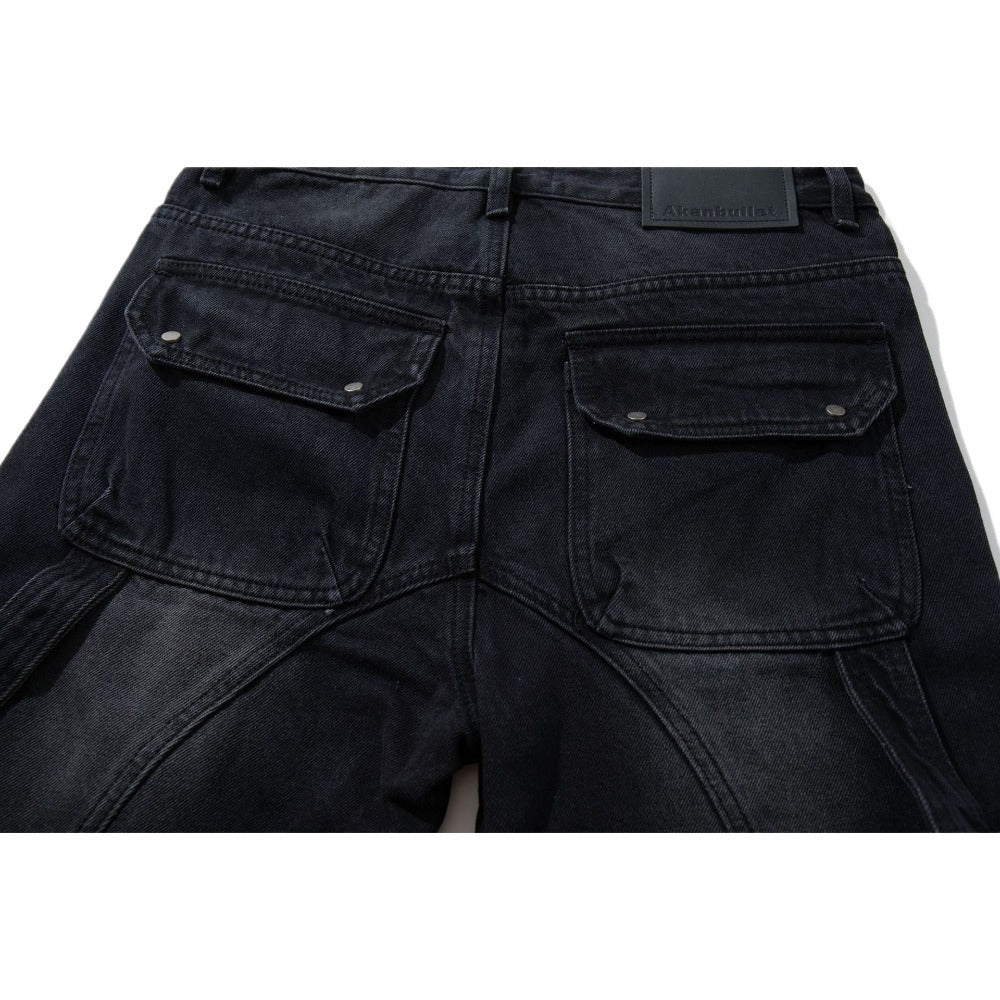 Goth - Punk Shredded Flare Jeans - Thrashink