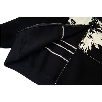 Gothic Angel Cathedral Zip - Up Hoodie - Thrashink