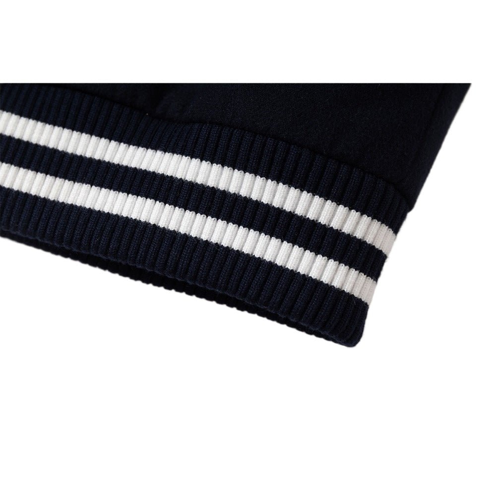 Gothic Embroidered Patchwork Varsity Jacket - Thrashink