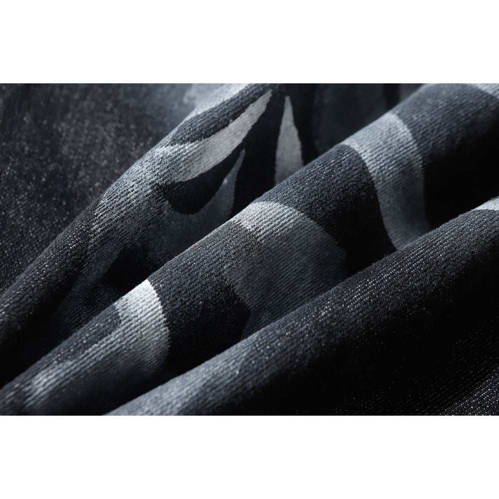 Gothic Ink Printed Jeans - Thrashink