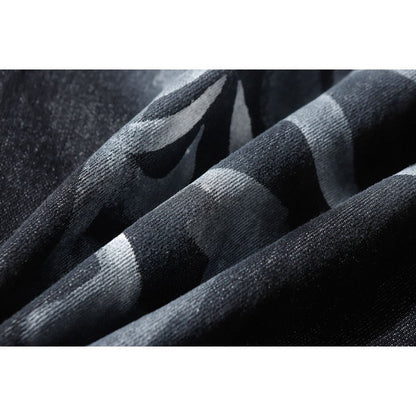 Gothic Ink Printed Jeans - Thrashink