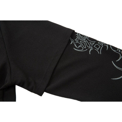 Gothic - style Leather Collar Polo Shirt - Thrashink