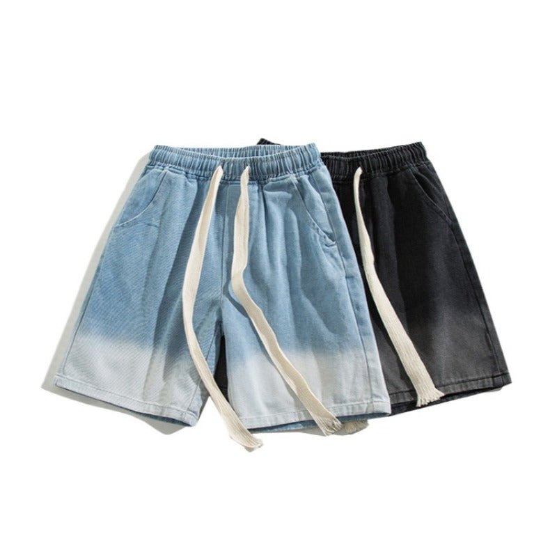 Gradient Bermuda Denim Shorts - Thrashink
