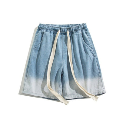 Gradient Bermuda Denim Shorts - Thrashink