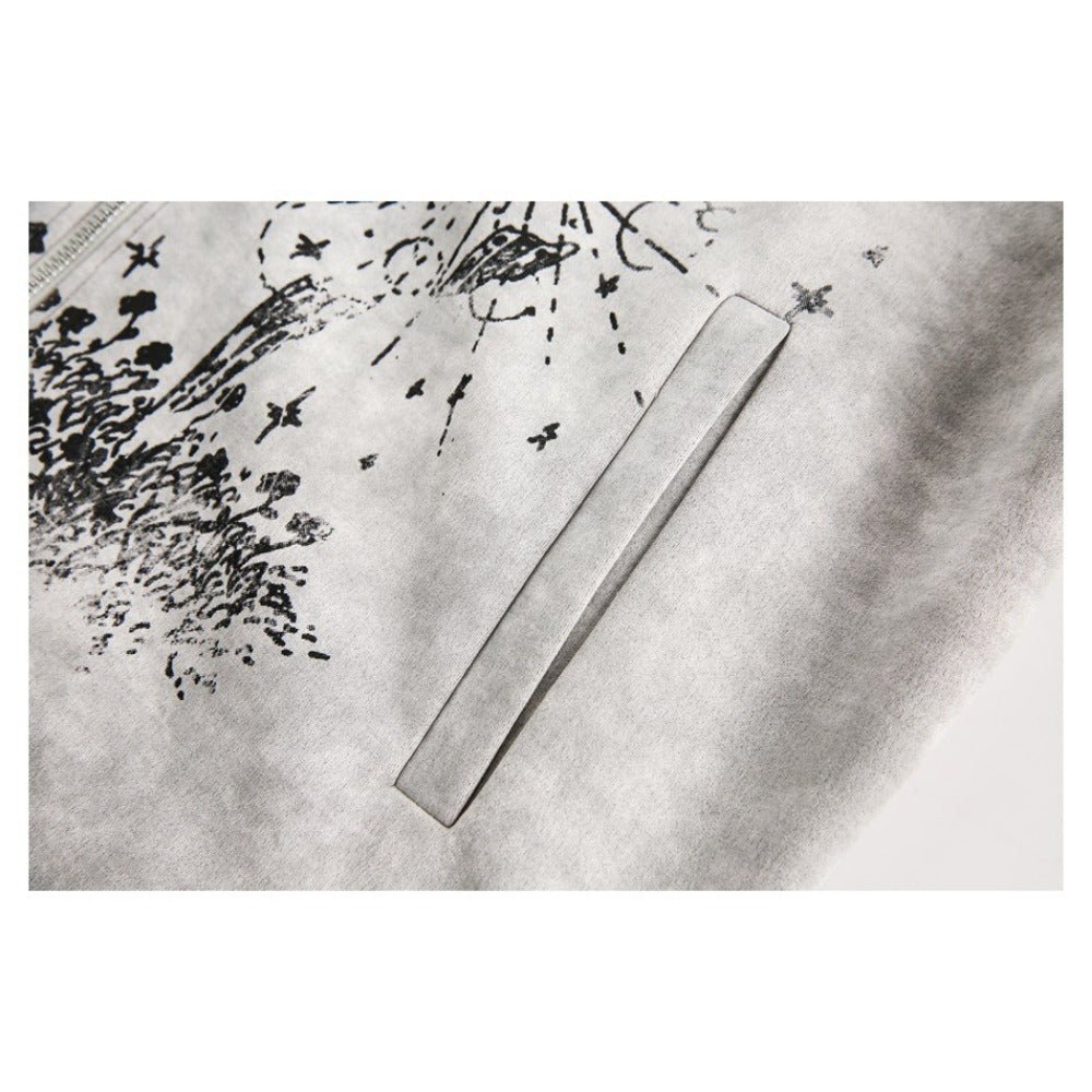 Graffit Red Stripe Artistic Track Jacket - Thrashink