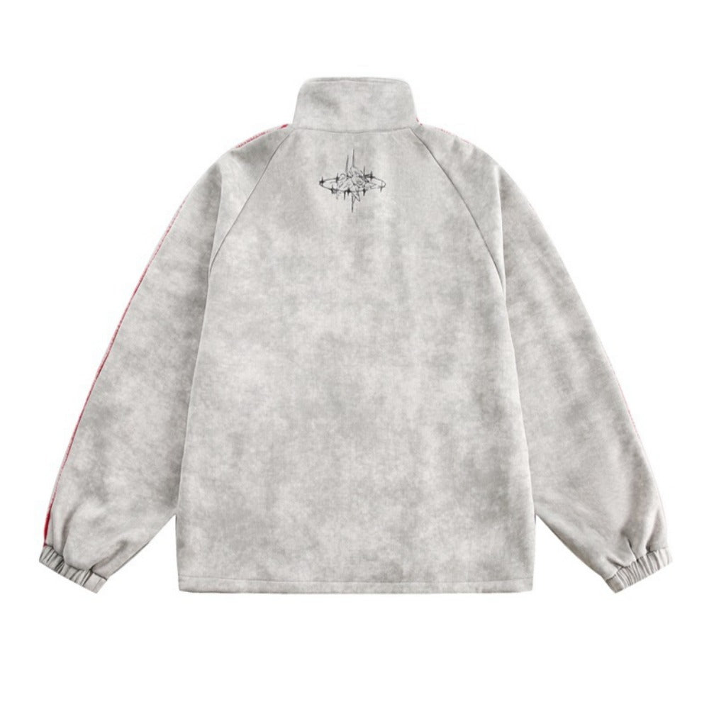 Graffit Red Stripe Artistic Track Jacket - Thrashink