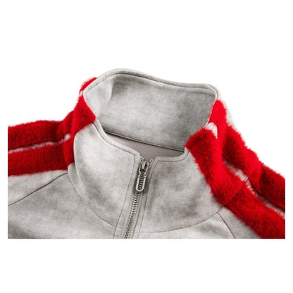 Graffit Red Stripe Artistic Track Jacket - Thrashink