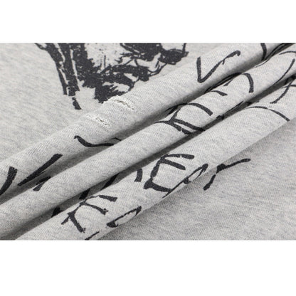 Graffiti Art Distressed Crewneck Sweatshirt - Thrashink