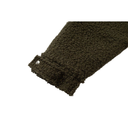 Graffiti Embroidery Paneled Sherpa Jacket - Thrashink